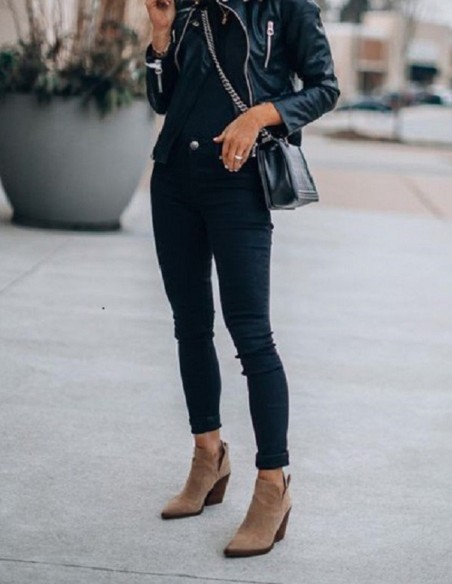 Black jeans cotton slim push up