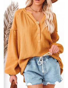 Blouse décontractée style Boho en coton