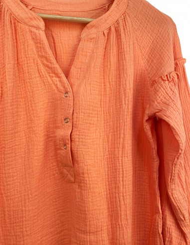 Blouse décontractée style Boho en coton