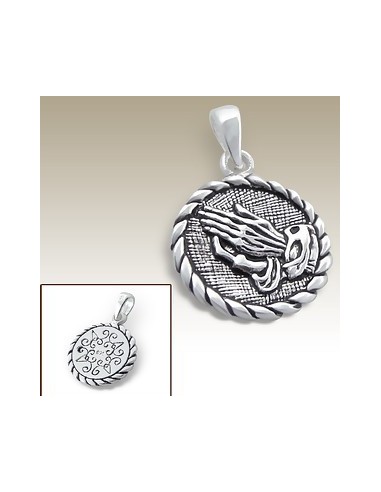 Pendentif chrétien mains priantes - Véritable argent 925