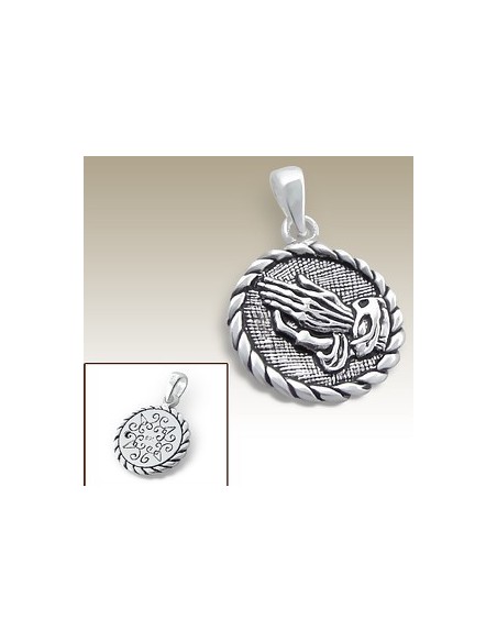 Christian pendant with praying hands - Genuine silver 925