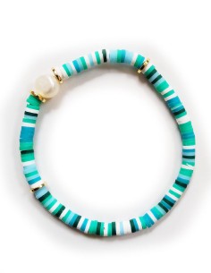 Handgefertigtes mehrfarbiges böhmisches Armband - Türkis