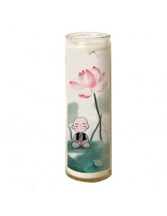 Candle 7 days in glass small Zen Buddha