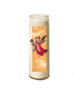 Candle 7 days in glass Vintage Angel - orange sky