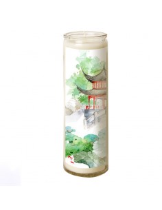 7 days candle in Japanese Zen glass