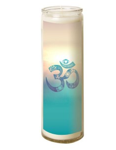 Kaars 7 dagen in glassymbool Aum - 2