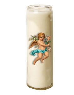 Candle 7 days in glass Vintage Angel - lily of the valley