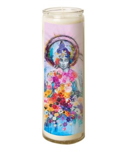 Candle 7 days in zen glass flowers