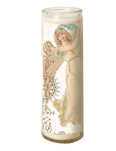 Bougie 7 jours en verre Ange - Rameau