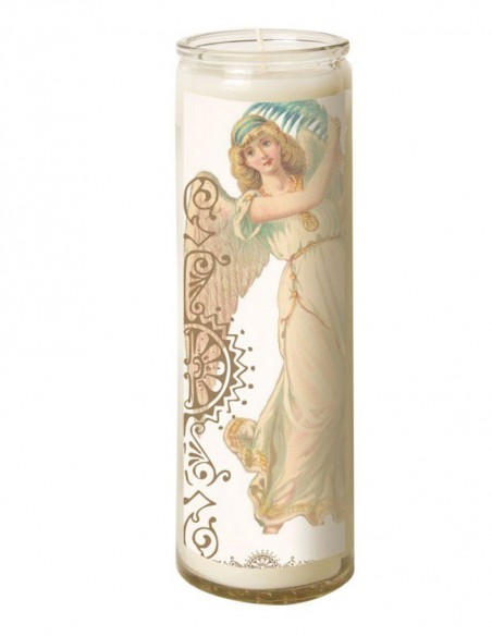 Bougie 7 jours en verre Ange - Rameau