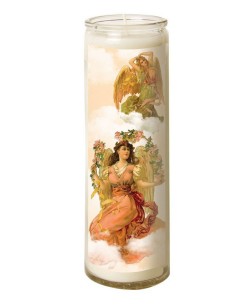 Bougie 7 jours en verre Ange - Duo