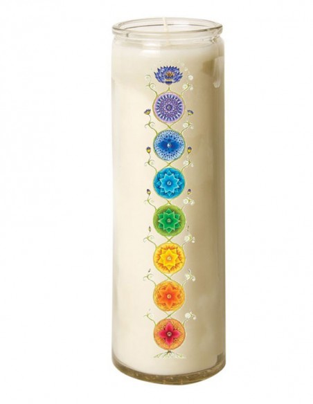 7 days glass candle Chakras - Buds