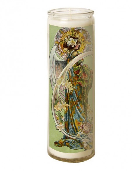 Kerze 7 Tage im Glas Engel - Jugendstil