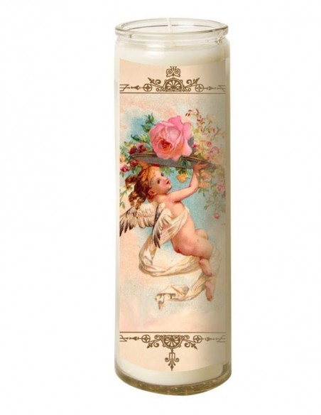 Candle 7 days in glass Vintage Angel - Small waiter