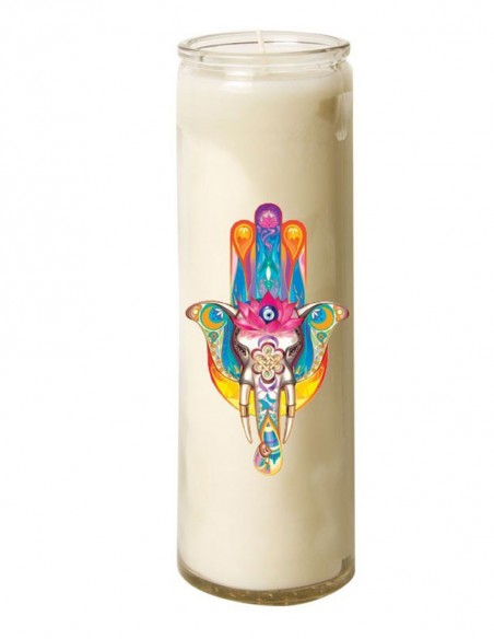 Bougie 7 jours en verre main Fatma - Elephant