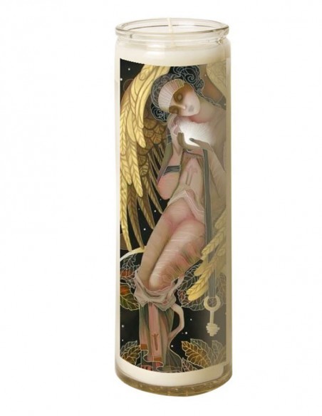 Candle 7 days in glass Angel - Golden