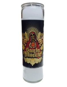 Bougie 7 jours en verre Dia de Los Muertos - Santa Muerte