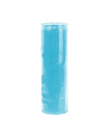 7-day candle in clear glass, colored in the mass