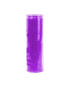 7-daagse kaars in mauve-kleurig glas