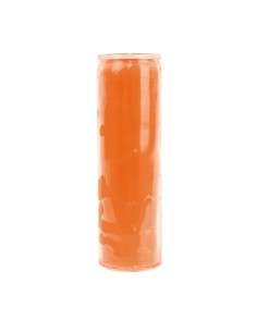 7-daagse kaars in gekleurd oranje glas