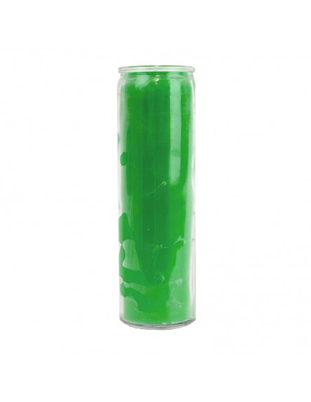 7-day candle in mass-colored green glass