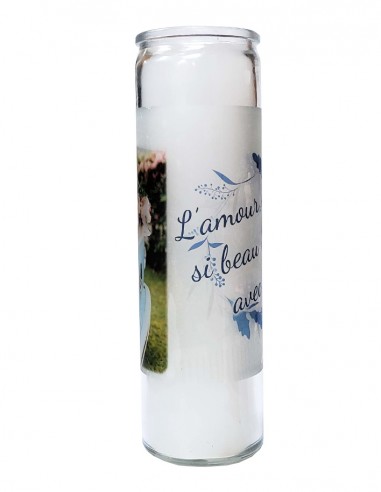 7-day wedding glass candle - retro van