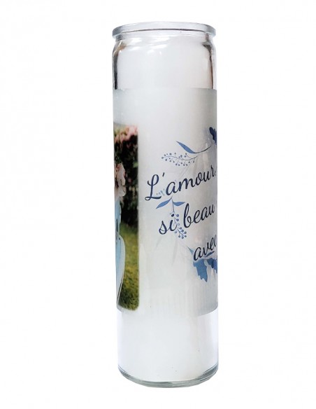 7-day wedding glass candle - retro van