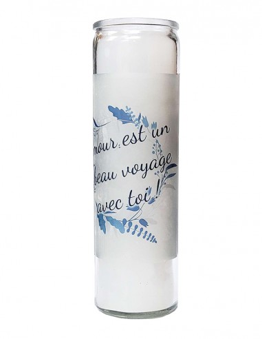 7-day wedding glass candle - retro van