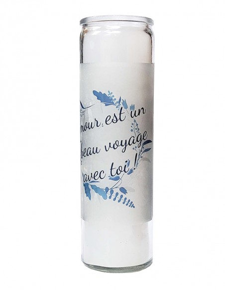 7-day wedding glass candle - retro van