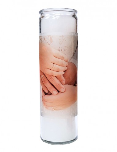 7-day glass wedding candle - Forever