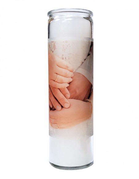 7-day glass wedding candle - Forever