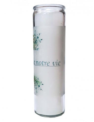 Bougie 7 jours en verre Mariage - Le plus beau jour