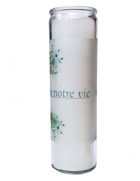 Bougie 7 jours en verre Mariage - Le plus beau jour