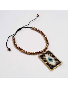 Miyuki pearl bracelet against evil eye