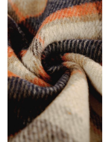 Warm checked shirt for women - orange brown