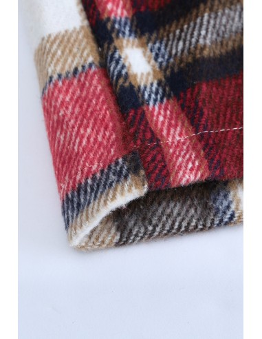 Warm red plaid winter shirt