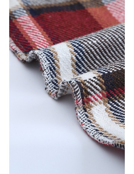 Warm rood geruit overhemd voor de winter