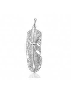 Pendentif Plume - acier inoxydable
