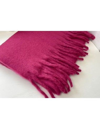 Einfarbiger Schal in Fuchsia-Rosa - dick, weich und sehr warm