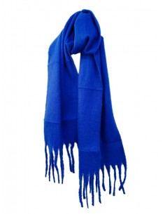 Echarpe bleu Roi de couleur unie - épaisse douce et très chaude