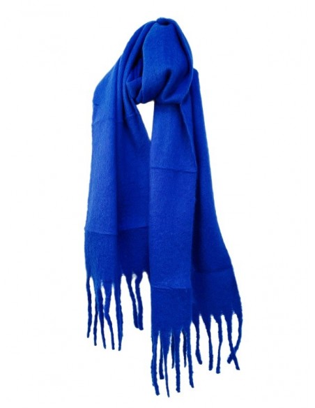 Echarpe bleu Roi de couleur unie - épaisse douce et très chaude