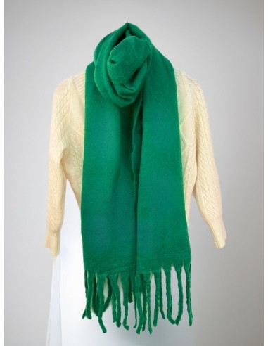 Solid green scarf - thick, soft and very warm