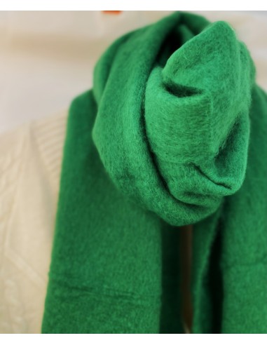 Solid green scarf - thick, soft and very warm