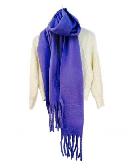Solid purple scarf - thick, soft and very warm