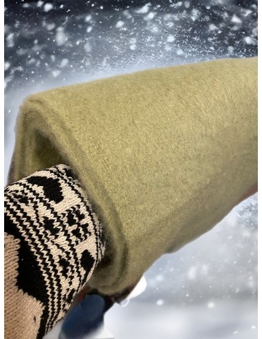 Sage green scarf in solid color - thick, soft and very warm