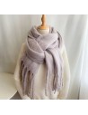 Taupe grijze sjaal - dik, zacht en zeer warm