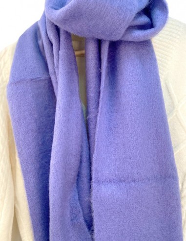 Solid purple scarf - thick, soft and very warm