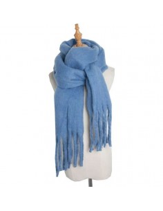 Echarpe couleur Bleue  - épaisse douce et très chaude