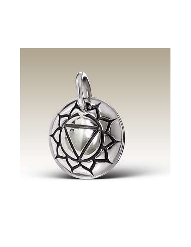 Tibetaanse Manipura zonnechakra hanger - 925 zilver