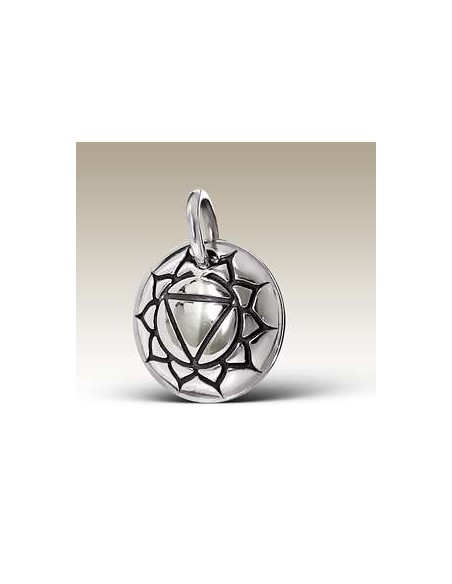 Tibetan Manipura solar chakra pendant - 925 silver